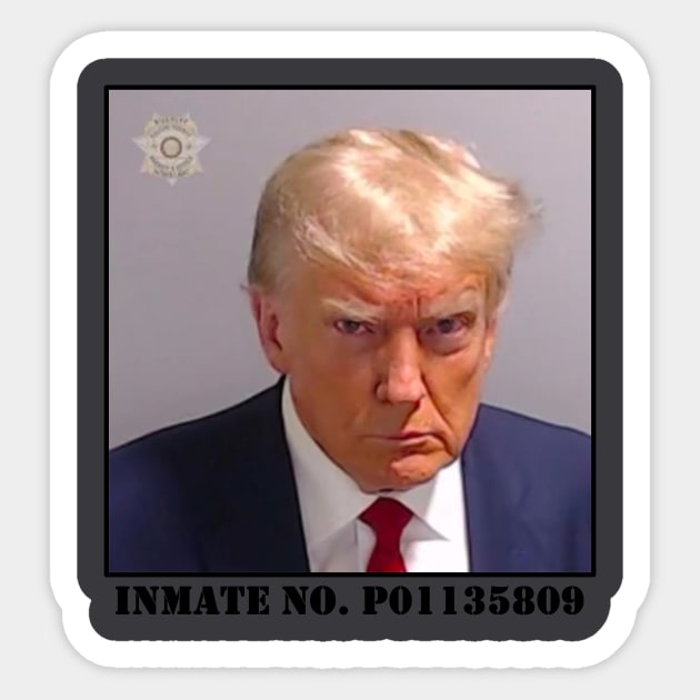 Trump mugshot Sticker by speedyturtle